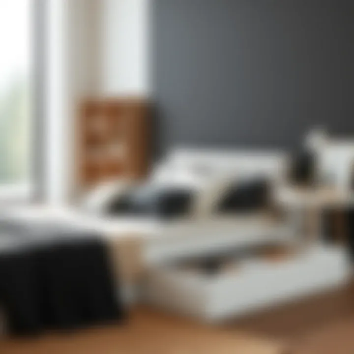 Functional single bed base with storage features