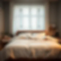 Elegant single bed with a cotton duvet