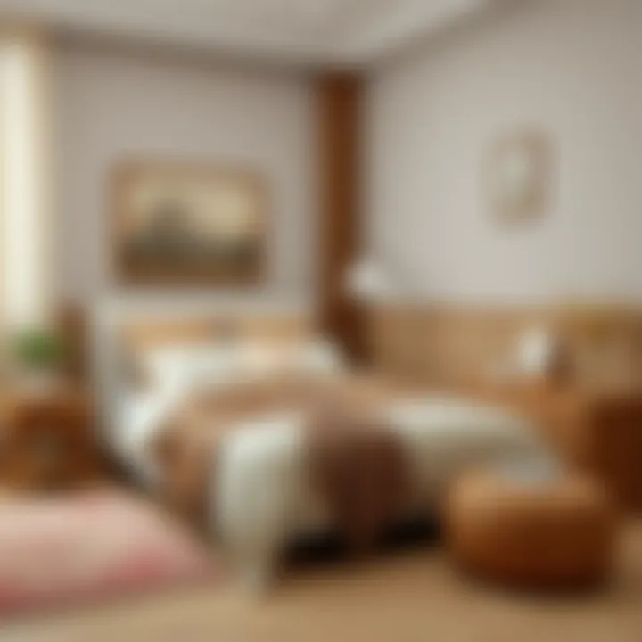Cozy bedroom featuring a stylish single bed base