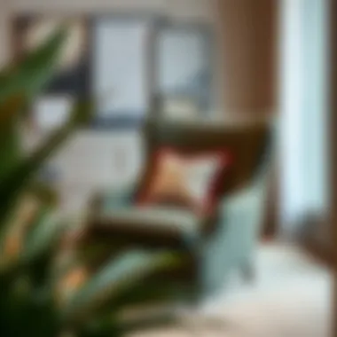 Unique Design Features of Wide Armchair Wide armchair showcasing unique design elements.