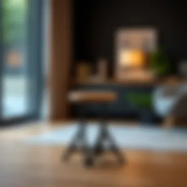 Unique design of a telescopic folding stool