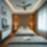 Elegant three-person bedroom design showcasing space optimization