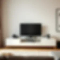 Stylish triangular TV unit showcasing modern design