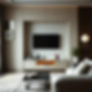 Minimalist Elegance in TV Shelf Design Elegant minimalist TV shelf in modern living room
