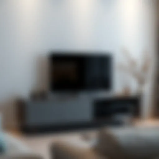 Sleek modern TV stand with decorative accents