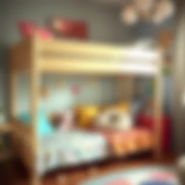 Whimsical and colorful bunk bed in children's room