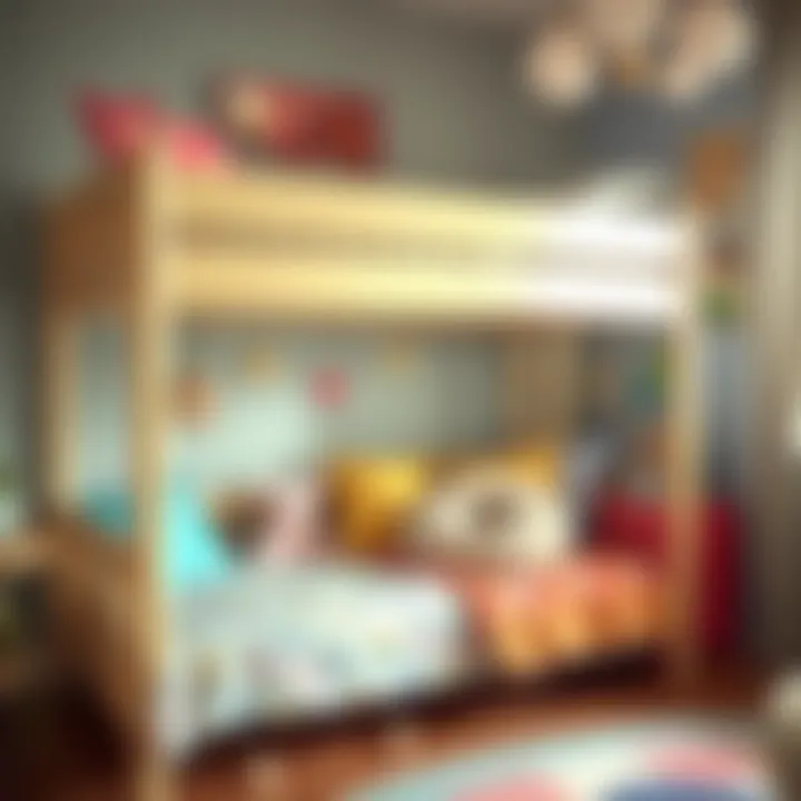 Whimsical and colorful bunk bed in children's room