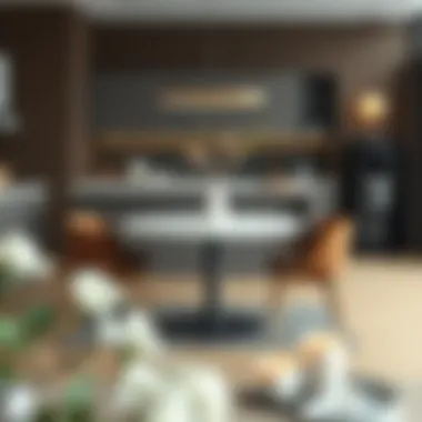 Elegant Two-Person Kitchen Table Design Elegant two-person kitchen table design in a modern setting
