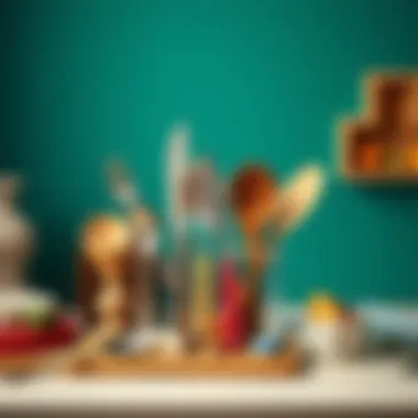 Diverse Cutlery Materials Variety of cutlery materials displayed artistically