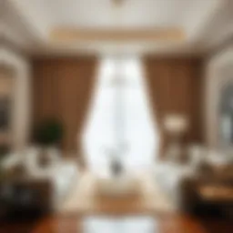 Elegant living room featuring taupe curtains that harmonize with decor.