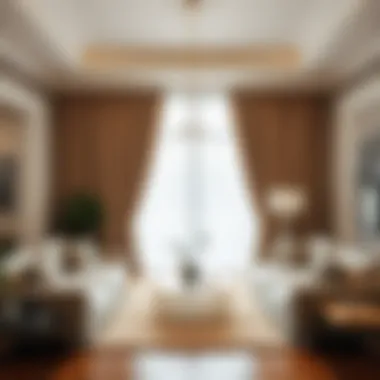 Elegant Living Room with Taupe Curtains Elegant living room featuring taupe curtains that harmonize with decor.