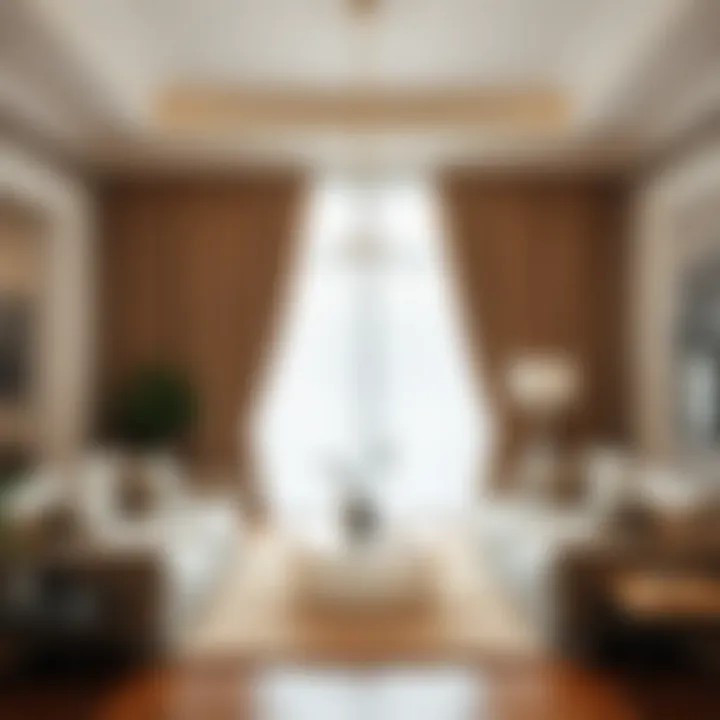 Elegant Living Room with Taupe Curtains Elegant living room featuring taupe curtains that harmonize with decor.