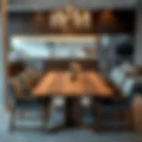 Sophisticated Walnut Dining Table Set Elegant walnut dining table set in a modern kitchen