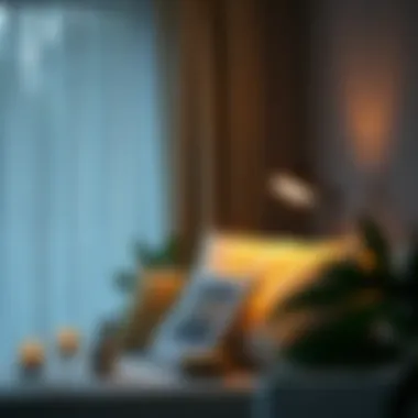 Warm light from an adjustable lamp enhancing a peaceful reading nook