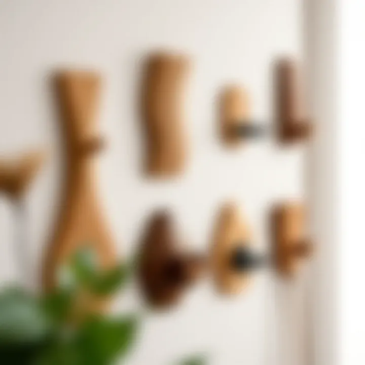 Showcasing Wood Types for Wall Hooks Showcasing various wood types used in wall hooks