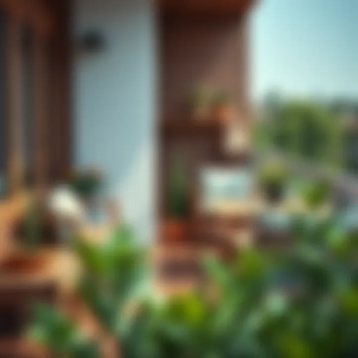 Modern Design in Wooden Balcony Furniture Stylish wooden balcony furniture in a modern design