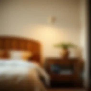 Classic Wooden Night Table Classic wooden night table in warm tones