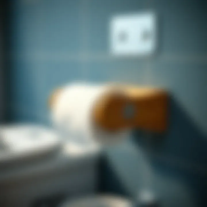 Stylish Wooden Toilet Paper Holder Stylish wooden toilet paper holder with decorative elements