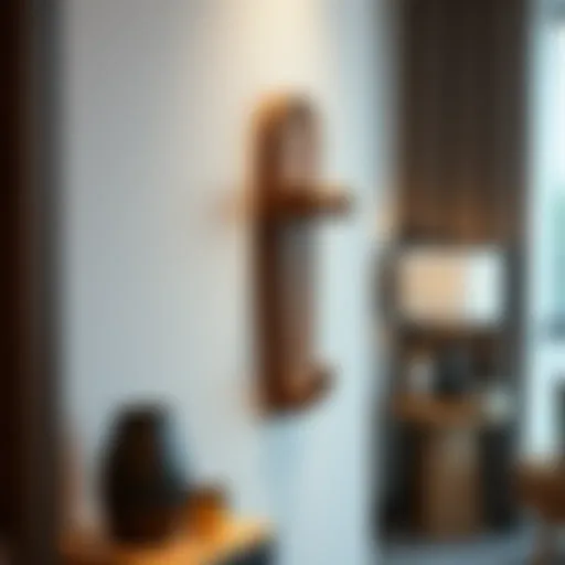 Elegant Wooden Wall Hook Elegant wooden wall hook displaying modern decor
