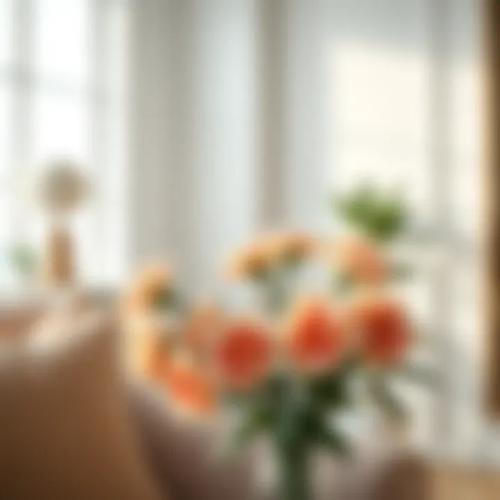 Elegant Arrangement of Faux Corner Flowers Elegant arrangement of faux corner flowers in a contemporary setting