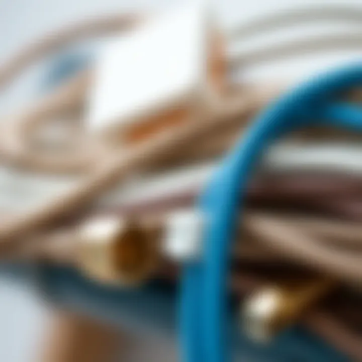 Materials of Adhesive Cable Holders Close-up of various materials used in adhesive cable holders