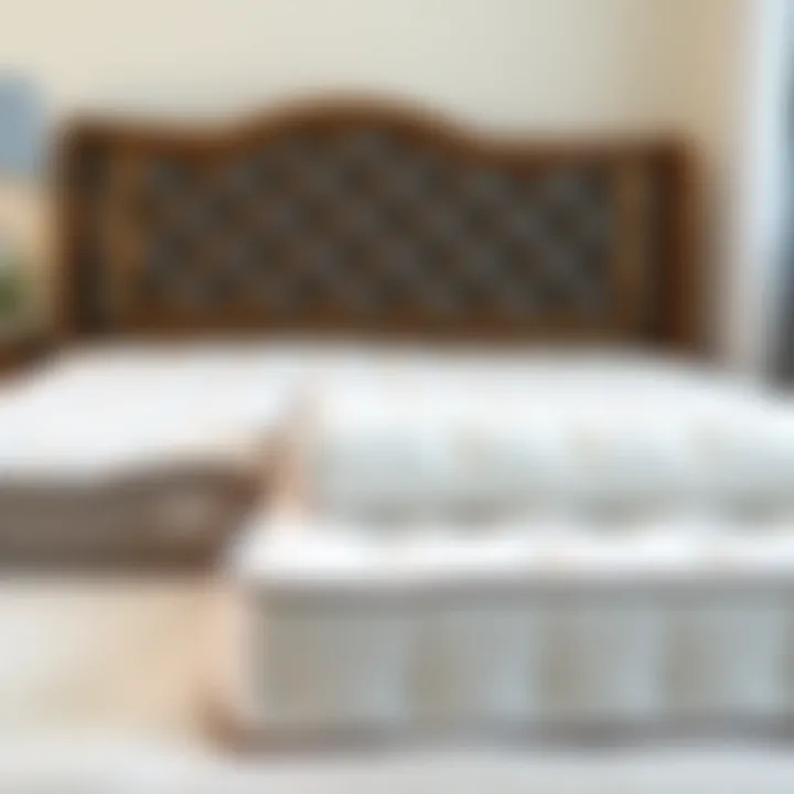 Different types of mattress protectors displayed on a soft background