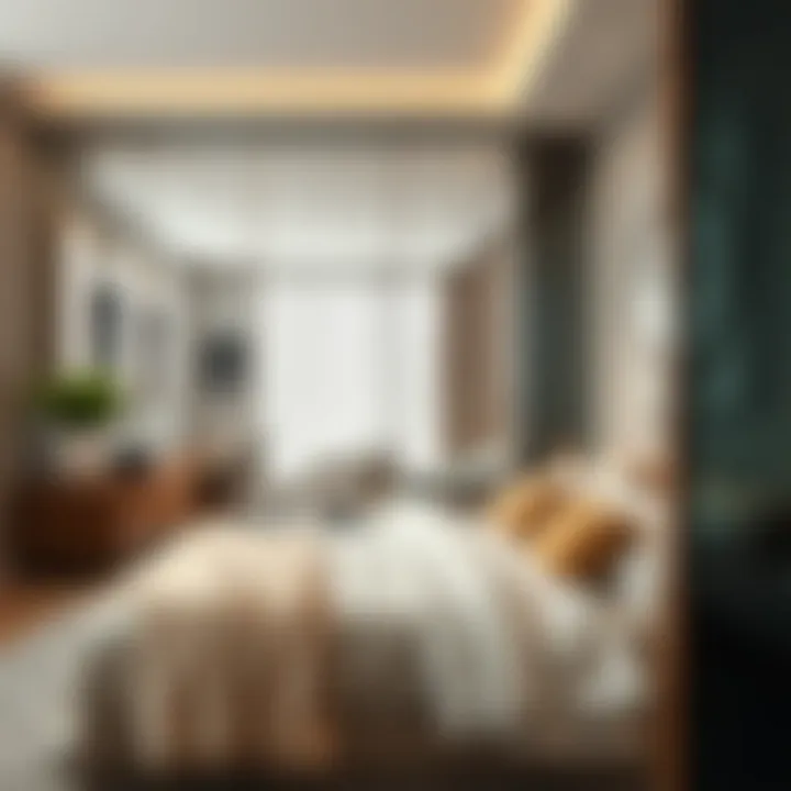 Creating Depth with Mirrors Mirrors creating depth in a modern bedroom