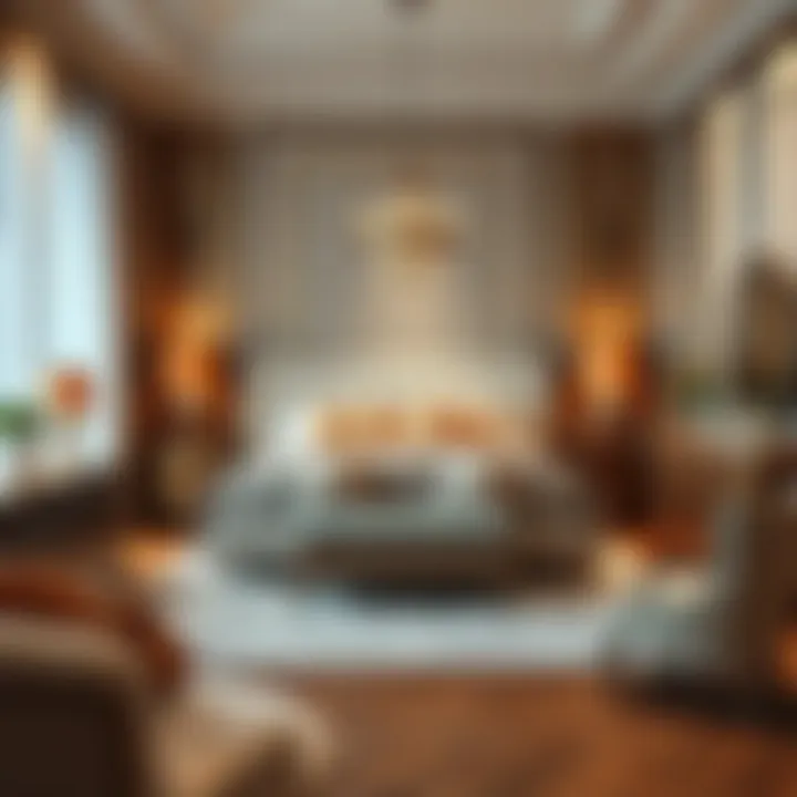 Luxurious bedroom set showcasing comfort and style