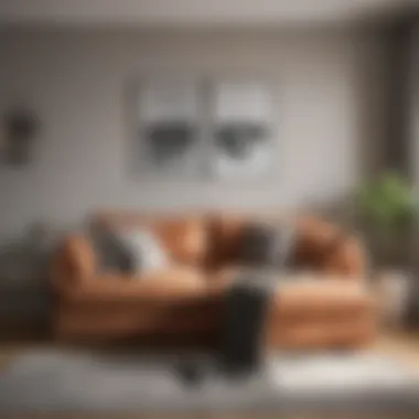 Cozy corner sofa bed arrangement in a stylish apartment