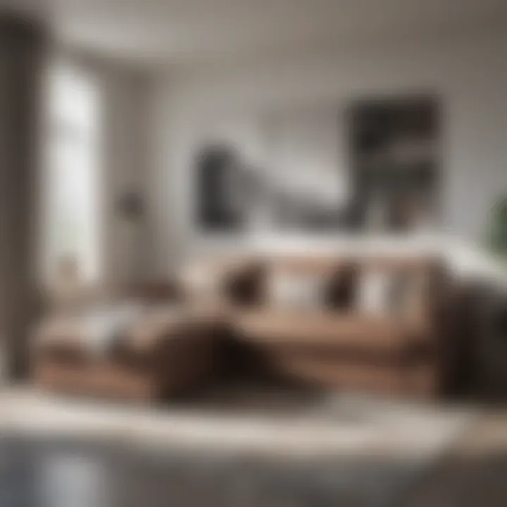 Functional corner sofa bed transforming a small space