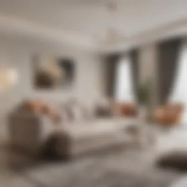 Luxurious corner sofa with integrated bed in contemporary decor