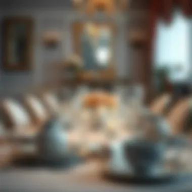 Elegant Dining Table Setting Elegant dining table setting with fine china and crystal glasses