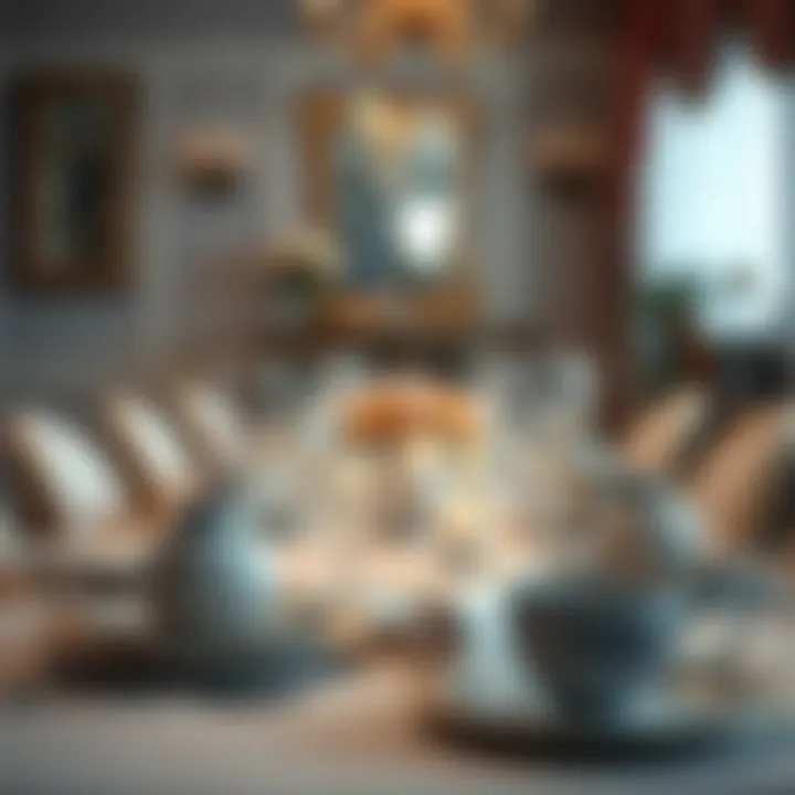 Elegant Dining Table Setting Elegant dining table setting with fine china and crystal glasses