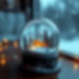 A beautifully crafted snow globe capturing a winter scene