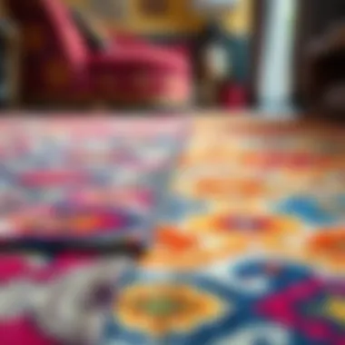 Vibrant Patterns on a Youth Carpet Colorful patterns on a youth carpet