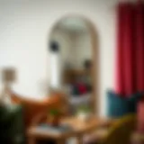 Stylish mirror in a modern youth room