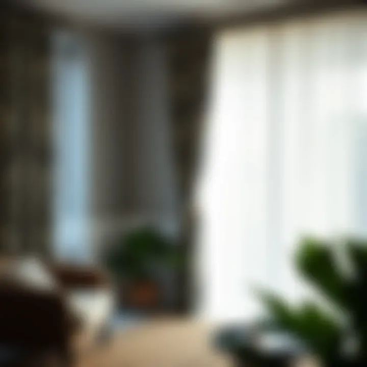 Zebra curtains enhancing natural light in a cozy space